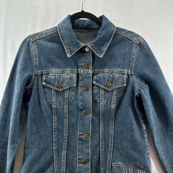 Dolce & Gabbana Women's Denim Jacket IT 44 US M Made in Italy DG Logo Detail - Picture 4 of 14